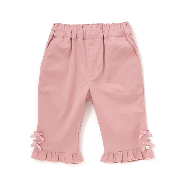 ピンク | 裾フリル6分丈パンツ(95~150cm) | BeBe Petits Pois Vert