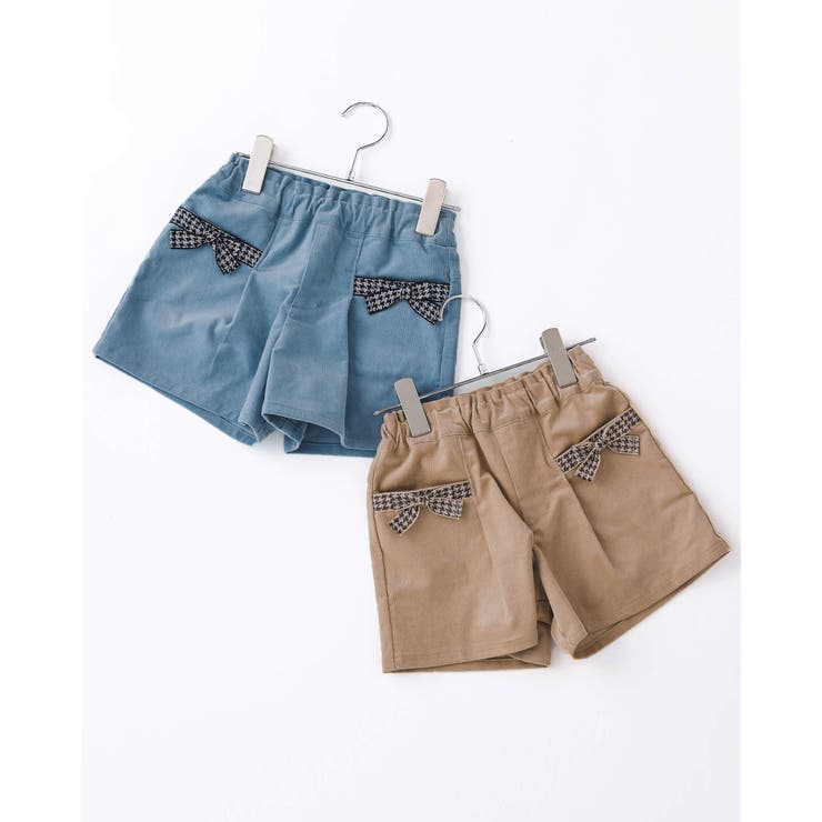 コールテン リボン付き ショートパンツ(95~150cm) | BeBe Petits Pois Vert | 詳細画像8 