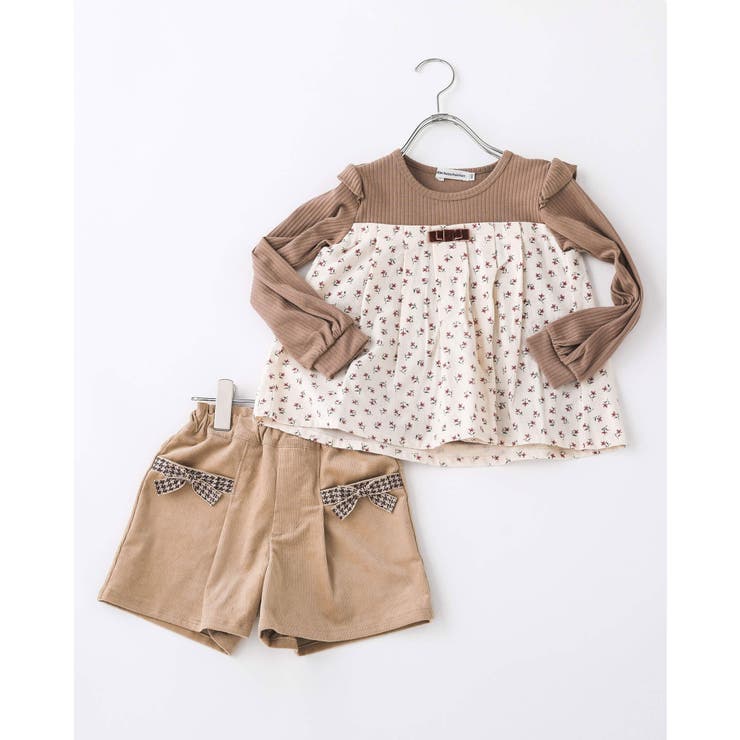 コールテン リボン付き ショートパンツ(95~150cm) | BeBe Petits Pois Vert | 詳細画像9 