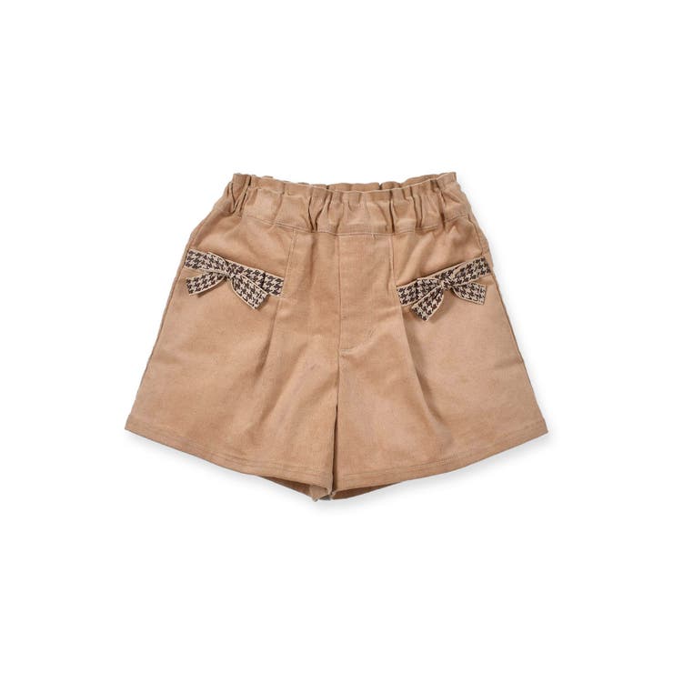 ベージュ | コールテン リボン付き ショートパンツ(95~150cm) | BeBe Petits Pois Vert