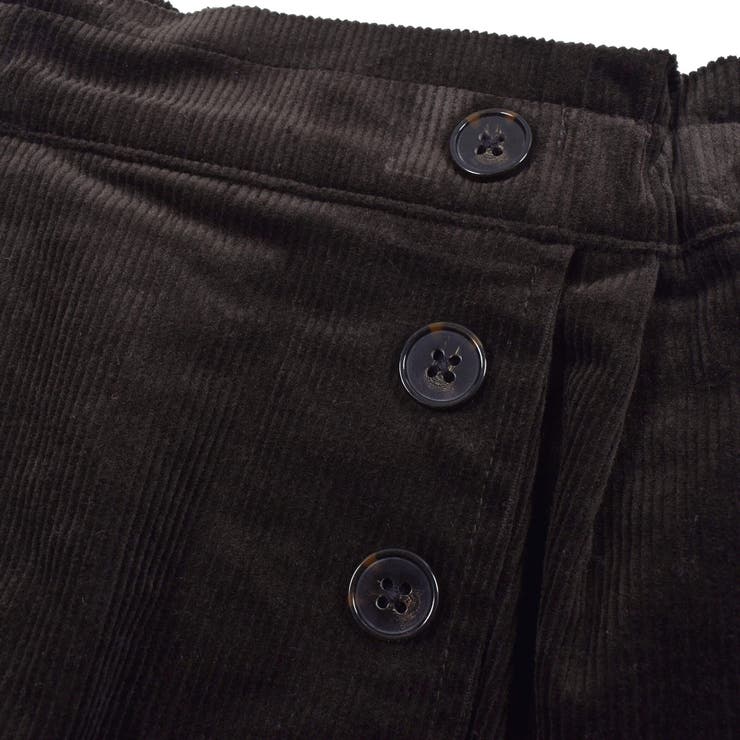 コーデュロイ ラップスカート 風 ショートパンツ (95~150cm) | BeBe Petits Pois Vert | 詳細画像17 