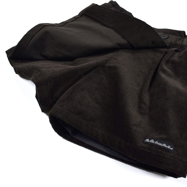 コーデュロイ ラップスカート 風 ショートパンツ (95~150cm) | BeBe Petits Pois Vert | 詳細画像20 