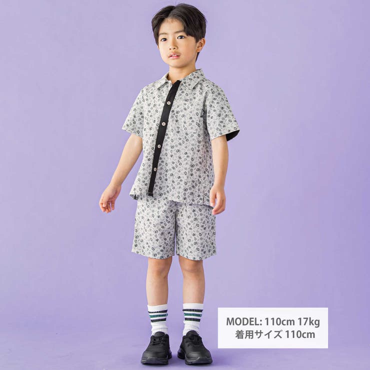 【お揃い】ボタニカル柄クライムハーフパンツ(95~150cm) | BeBe Petits Pois Vert | 詳細画像2 