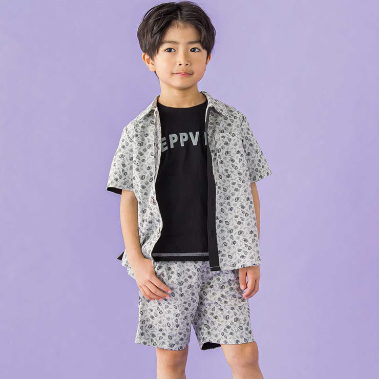 【お揃い】ボタニカル柄クライムハーフパンツ(95~150cm) | BeBe Petits Pois Vert | 詳細画像4 