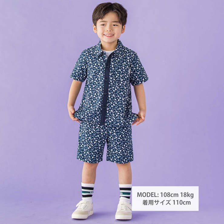 【お揃い】ボタニカル柄クライムハーフパンツ(95~150cm) | BeBe Petits Pois Vert | 詳細画像5 