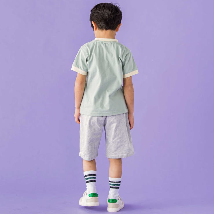 ストレッチカラーデニムアウトポケットハーフパンツ(95~150cm) | BeBe Petits Pois Vert | 詳細画像3 