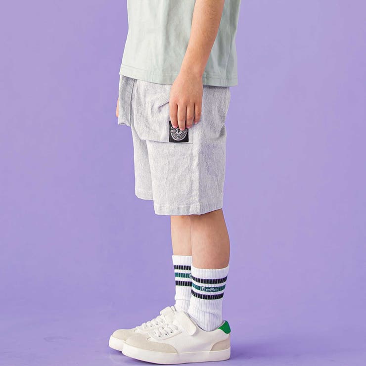 ストレッチカラーデニムアウトポケットハーフパンツ(95~150cm) | BeBe Petits Pois Vert | 詳細画像4 