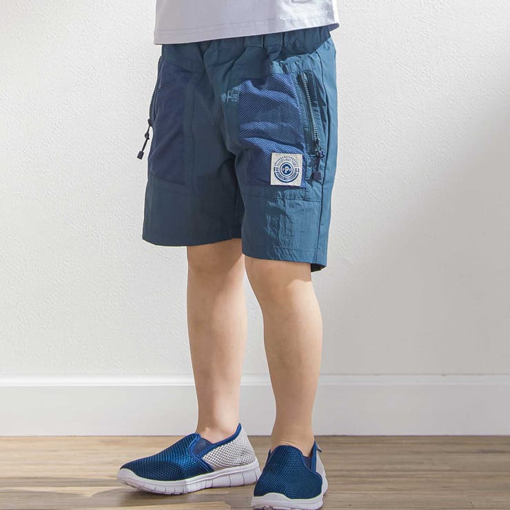 ブルー | 【撥水】メッシュポケットハーフパンツ(95~150cm) | BeBe Petits Pois Vert
