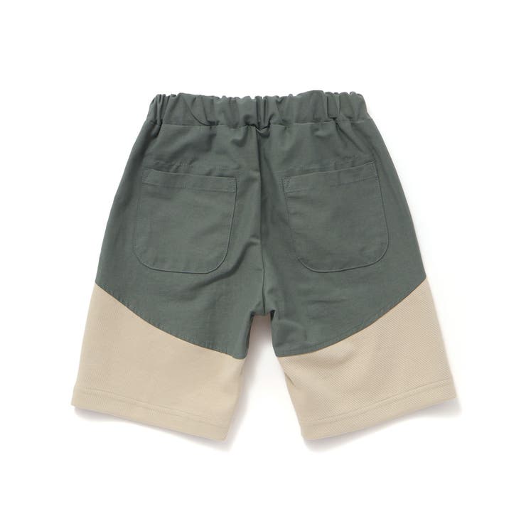 斜めカットソー布帛切り替え5分丈パンツ(95~160cm) | BeBe Petits Pois Vert | 詳細画像12 