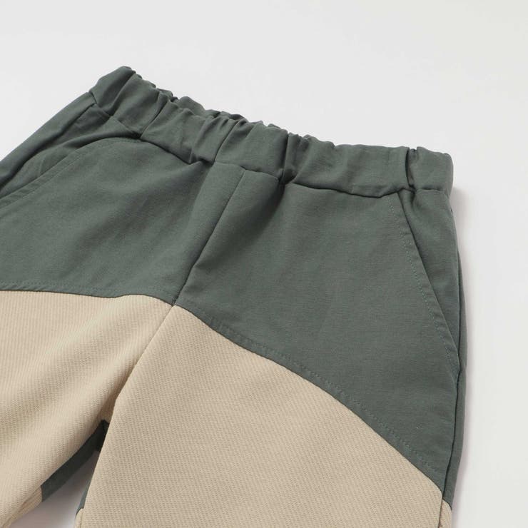 斜めカットソー布帛切り替え5分丈パンツ(95~160cm) | BeBe Petits Pois Vert | 詳細画像13 
