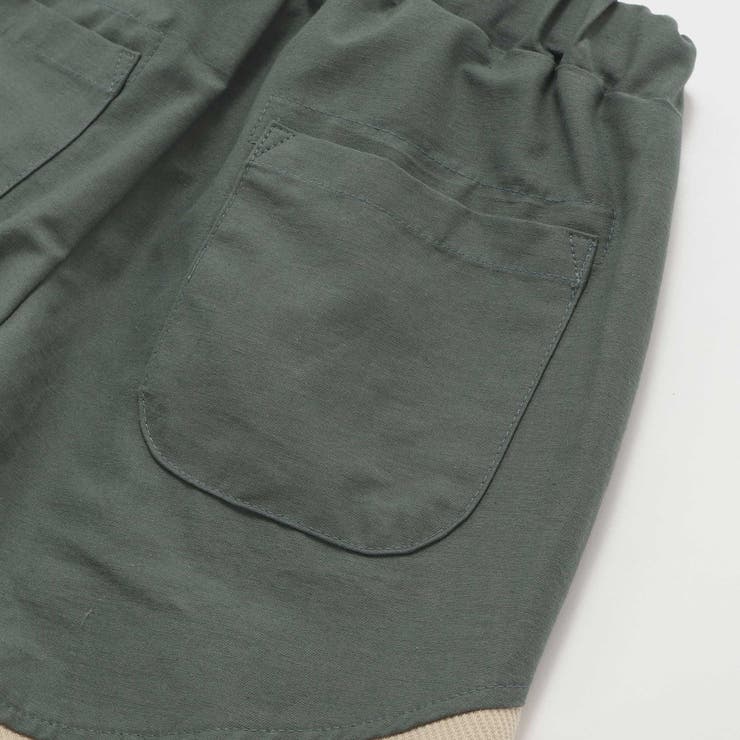 斜めカットソー布帛切り替え5分丈パンツ(95~160cm) | BeBe Petits Pois Vert | 詳細画像15 