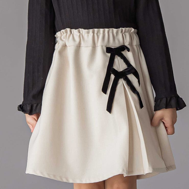 ラップスカート風リボンキュロットパンツ(100~150cm) | BeBe Petits Pois Vert | 詳細画像3