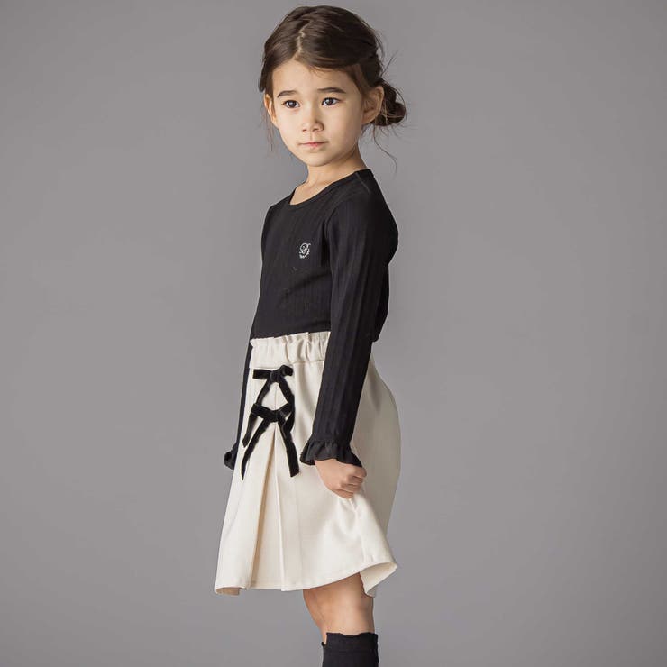 ラップスカート風リボンキュロットパンツ(100~150cm) | BeBe Petits Pois Vert | 詳細画像5