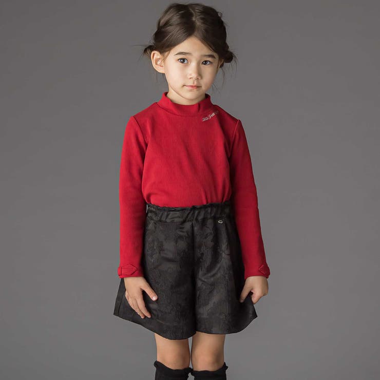 【お揃い】花柄ジャガードキュロットパンツ(100~150cm) | BeBe Petits Pois Vert | 詳細画像3 