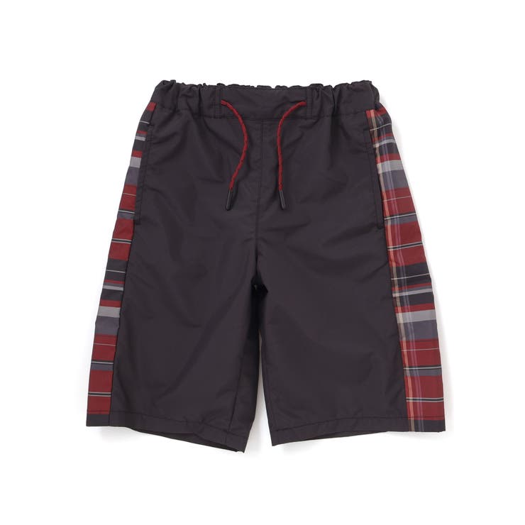 【お揃い】タフタ+チェック切り替えハーフパンツ(95~150cm) | BeBe Petits Pois Vert | 詳細画像10 