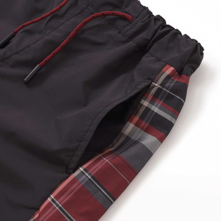 【お揃い】タフタ+チェック切り替えハーフパンツ(95~150cm) | BeBe Petits Pois Vert | 詳細画像14 