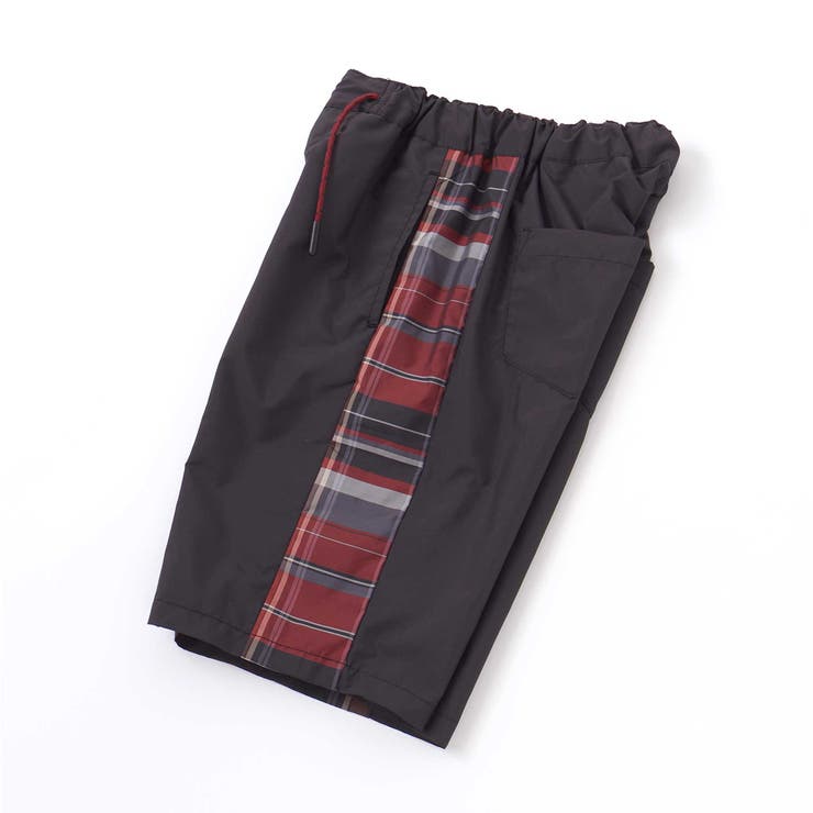 【お揃い】タフタ+チェック切り替えハーフパンツ(95~150cm) | BeBe Petits Pois Vert | 詳細画像16 