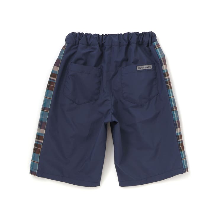 【お揃い】タフタ+チェック切り替えハーフパンツ(95~150cm) | BeBe Petits Pois Vert | 詳細画像8 