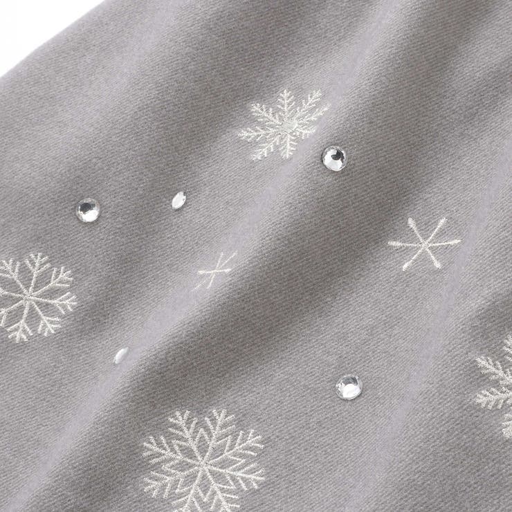 雪刺しゅう+ラインストーンスカート(100~150cm) | BeBe Petits Pois Vert | 詳細画像10 