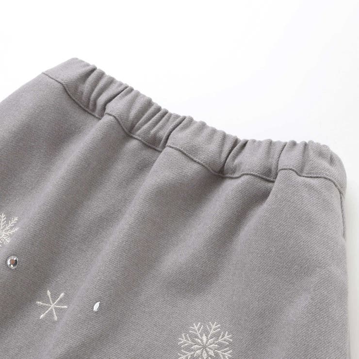 雪刺しゅう+ラインストーンスカート(100~150cm) | BeBe Petits Pois Vert | 詳細画像8 