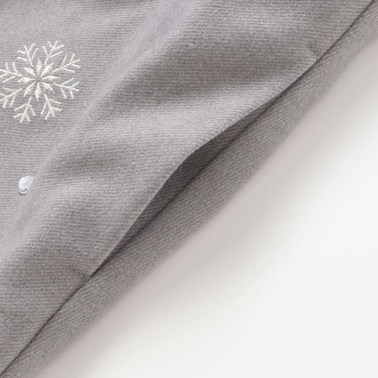 雪刺しゅう+ラインストーンスカート(100~150cm) | BeBe Petits Pois Vert | 詳細画像9 