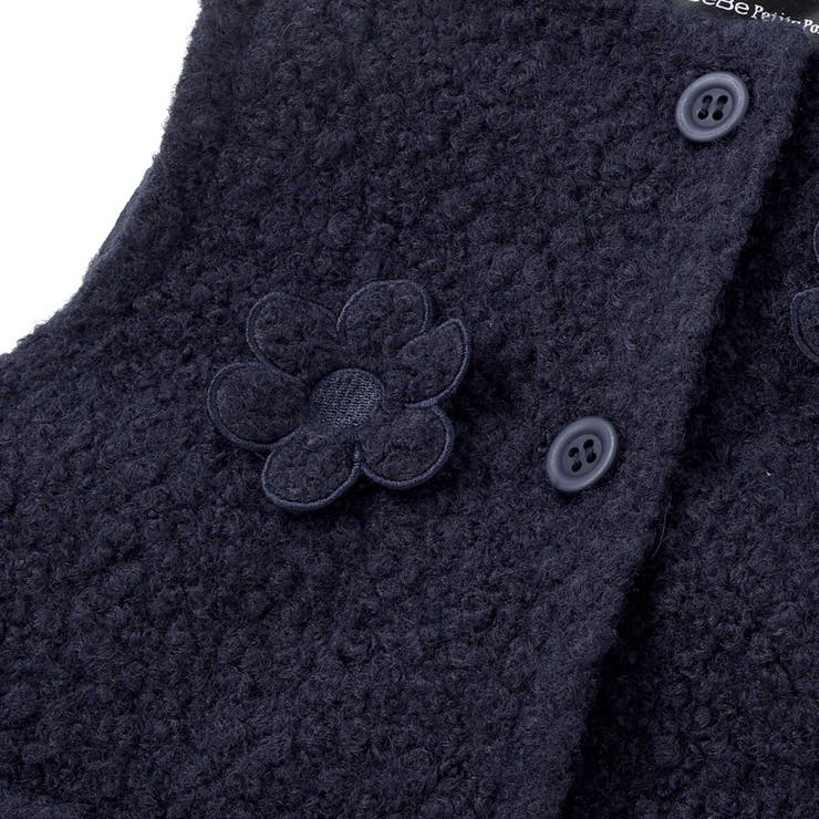 花モチーフシープボアベスト(95~150cm) | BeBe Petits Pois Vert | 詳細画像15 