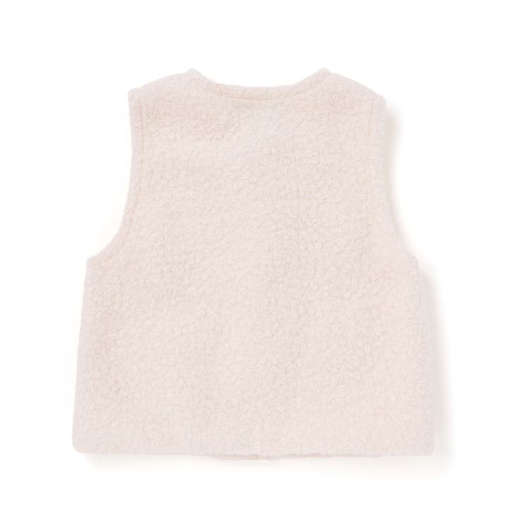 花モチーフシープボアベスト(95~150cm) | BeBe Petits Pois Vert | 詳細画像9 