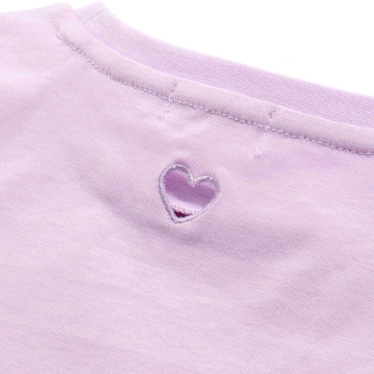 ハートくり抜き刺しゅう長袖Tシャツ(95~160cm) | BeBe Petits Pois Vert | 詳細画像12 