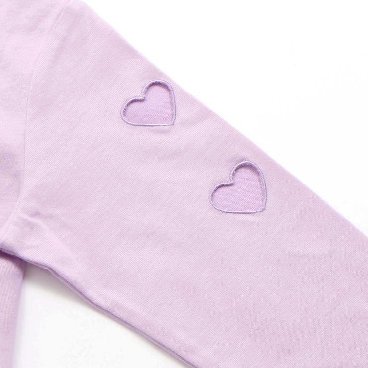 ハートくり抜き刺しゅう長袖Tシャツ(95~160cm) | BeBe Petits Pois Vert | 詳細画像13 