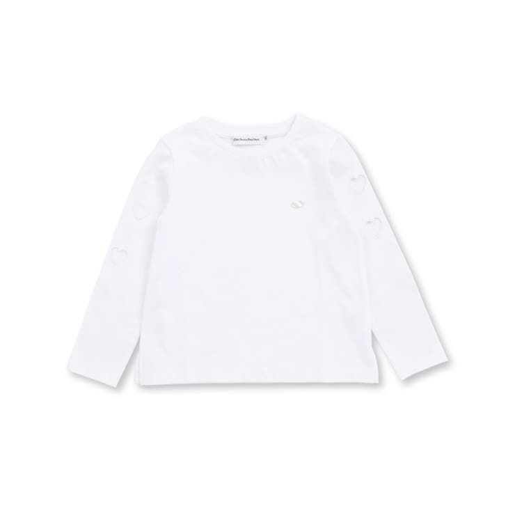 ハートくり抜き刺しゅう長袖Tシャツ(95~160cm) | BeBe Petits Pois Vert | 詳細画像6 
