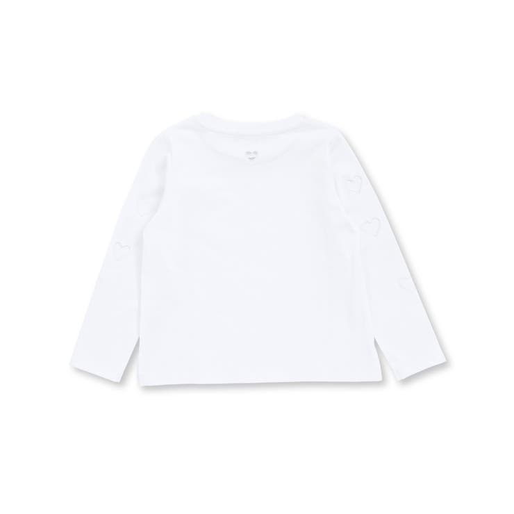 ハートくり抜き刺しゅう長袖Tシャツ(95~160cm) | BeBe Petits Pois Vert | 詳細画像7 
