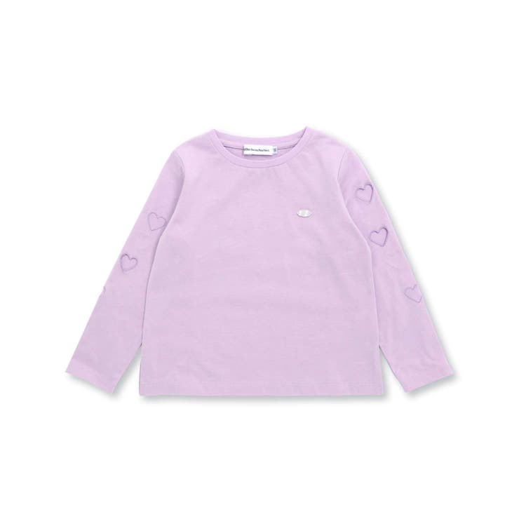 ハートくり抜き刺しゅう長袖Tシャツ(95~160cm) | BeBe Petits Pois Vert | 詳細画像8 