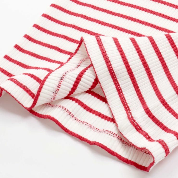 リブボーダーリボンポイントTシャツ(95~150cm) | BeBe Petits Pois Vert | 詳細画像14 