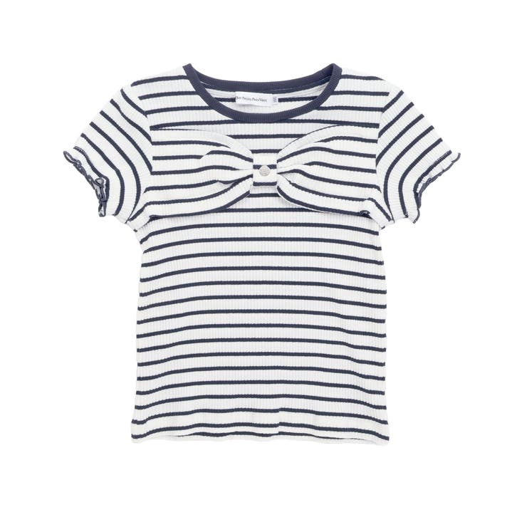 リブボーダーリボンポイントTシャツ(95~150cm) | BeBe Petits Pois Vert | 詳細画像7 