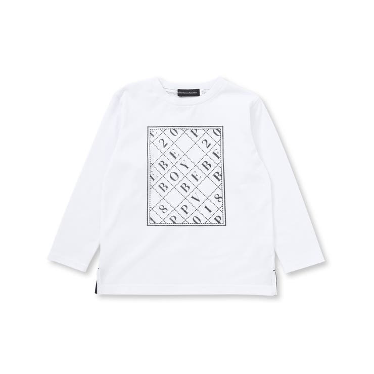 刺しゅう風プリント入り長袖Tシャツ(95~150cm) | BeBe Petits Pois Vert | 詳細画像5 