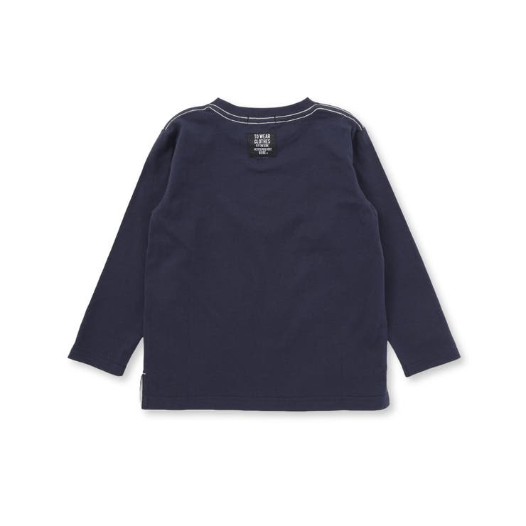 刺しゅう風プリント入り長袖Tシャツ(95~150cm) | BeBe Petits Pois Vert | 詳細画像8 