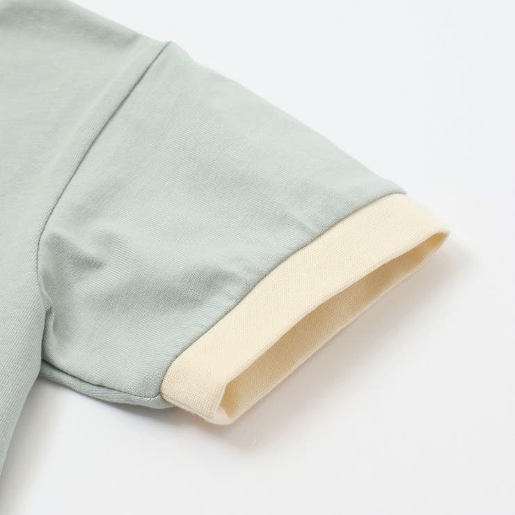 フォトプリント天竺配色半袖リンガーTシャツ(95~150cm) | BeBe Petits Pois Vert | 詳細画像10 