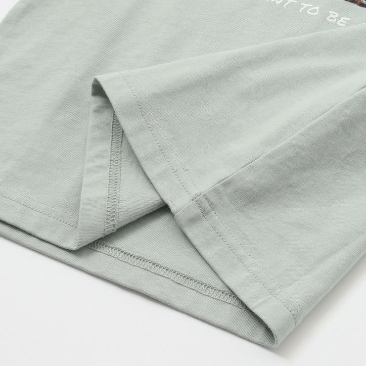 フォトプリント天竺配色半袖リンガーTシャツ(95~150cm) | BeBe Petits Pois Vert | 詳細画像11 