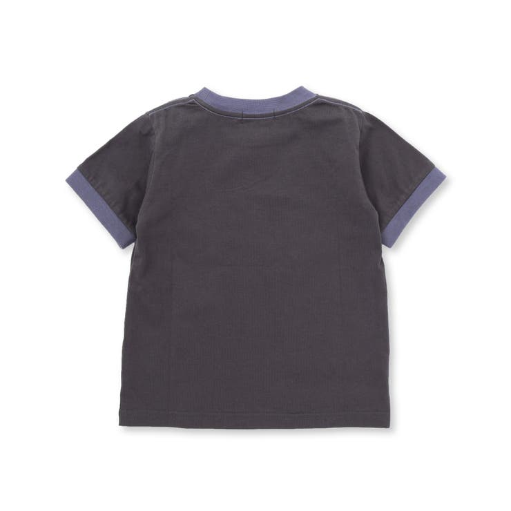 フォトプリント天竺配色半袖リンガーTシャツ(95~150cm) | BeBe Petits Pois Vert | 詳細画像14 