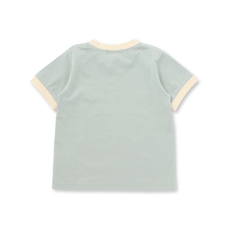フォトプリント天竺配色半袖リンガーTシャツ(95~150cm) | BeBe Petits Pois Vert | 詳細画像7 