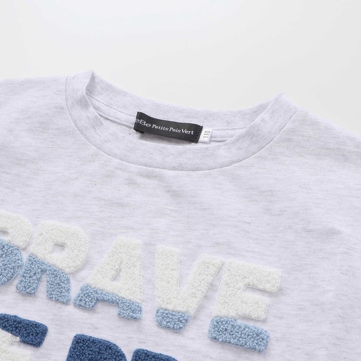 サガラ刺しゅうロゴ天竺Tシャツ(95~150cm) | BeBe Petits Pois Vert | 詳細画像11 