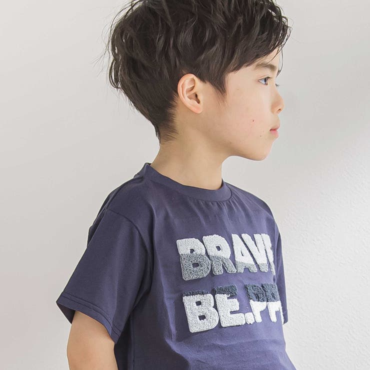 サガラ刺しゅうロゴ天竺Tシャツ(95~150cm) | BeBe Petits Pois Vert | 詳細画像5 