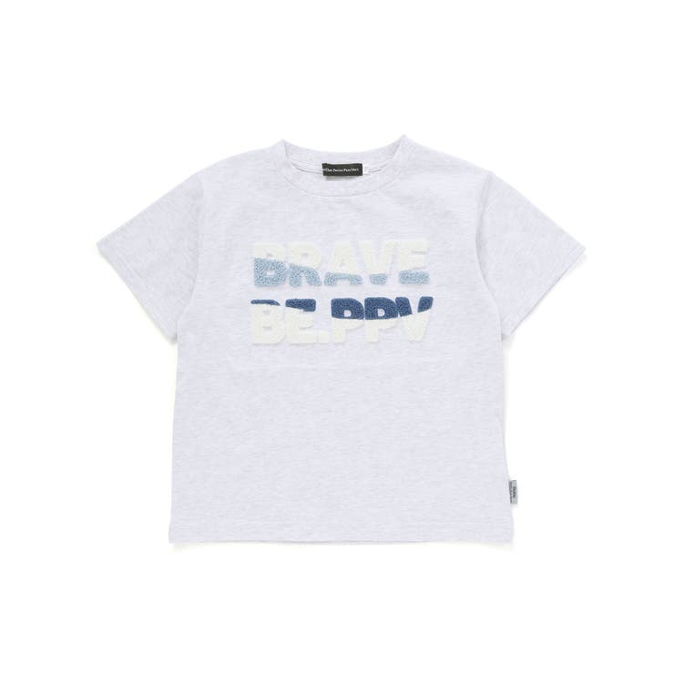 サガラ刺しゅうロゴ天竺Tシャツ(95~150cm) | BeBe Petits Pois Vert | 詳細画像9 