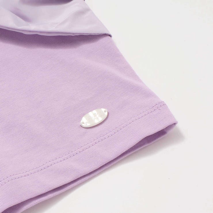 サテン風配色リボンモチーフ半袖Tシャツ(95~150cm) | BeBe Petits Pois Vert | 詳細画像16 