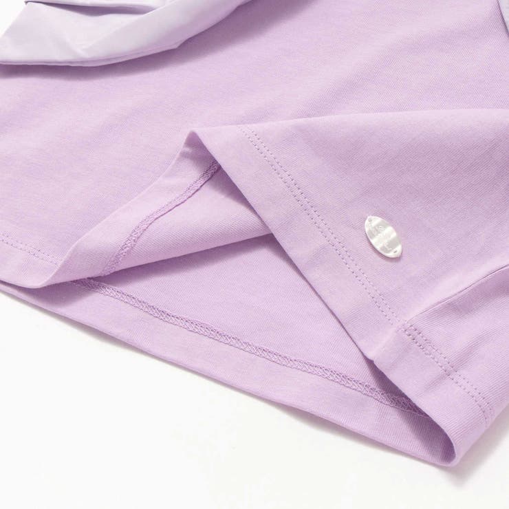 サテン風配色リボンモチーフ半袖Tシャツ(95~150cm) | BeBe Petits Pois Vert | 詳細画像17 