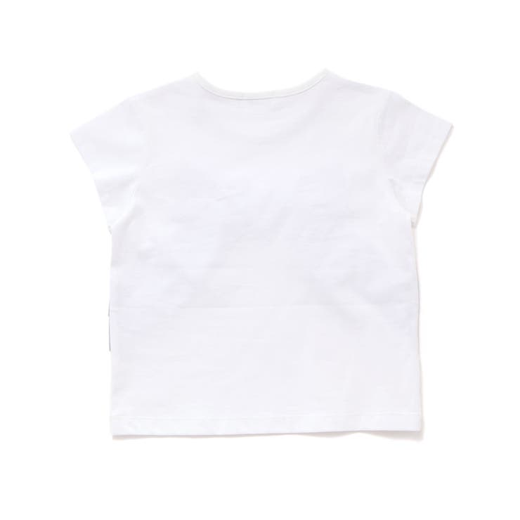 サテン風配色リボンモチーフ半袖Tシャツ(95~150cm) | BeBe Petits Pois Vert | 詳細画像9 