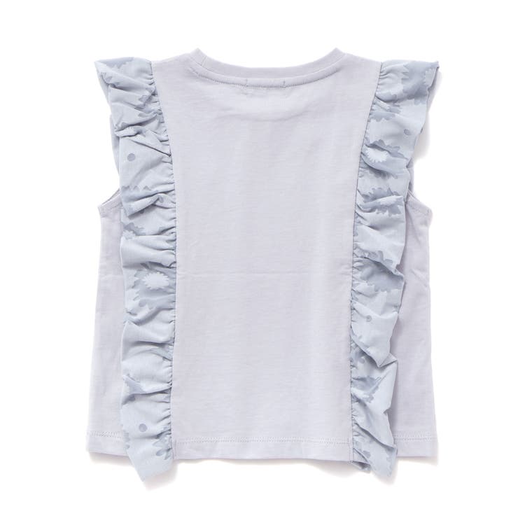 花柄シースルーフリルノースリーブTシャツ(95~150cm) | BeBe Petits Pois Vert | 詳細画像10 