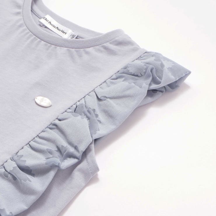 花柄シースルーフリルノースリーブTシャツ(95~150cm) | BeBe Petits Pois Vert | 詳細画像13 