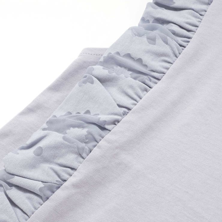 花柄シースルーフリルノースリーブTシャツ(95~150cm) | BeBe Petits Pois Vert | 詳細画像15 