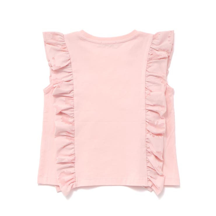 花柄シースルーフリルノースリーブTシャツ(95~150cm) | BeBe Petits Pois Vert | 詳細画像8 